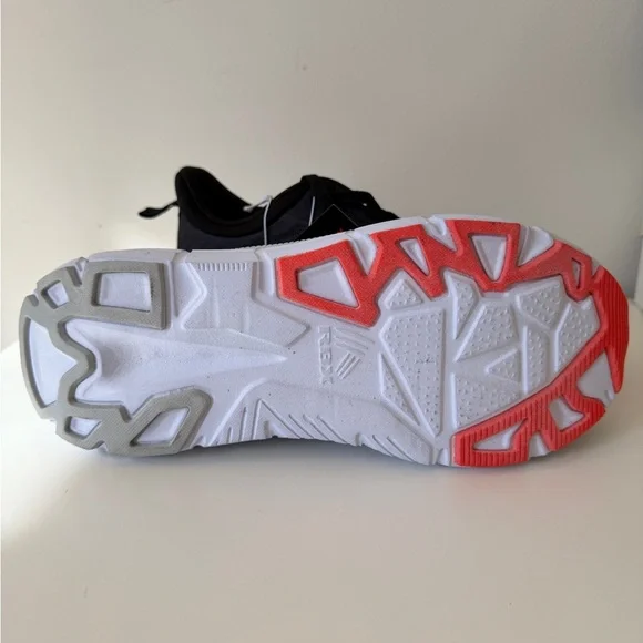 RBX Kids Black and White Sneakers with Red Accents - Picture 5 of 6